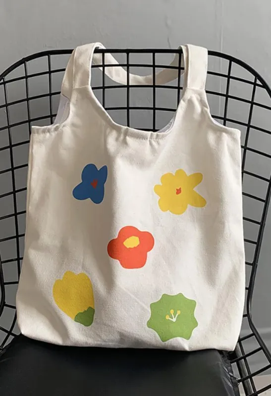 Flower-print canvas bag sold by Streetwear Society