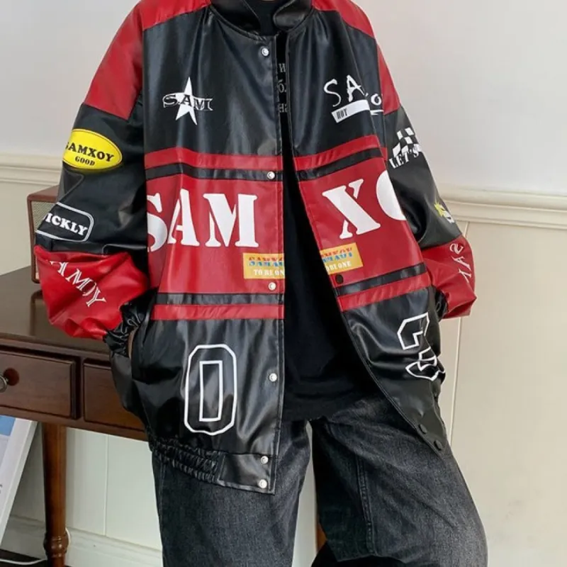 Red racing jacket sold by Streetwear Society