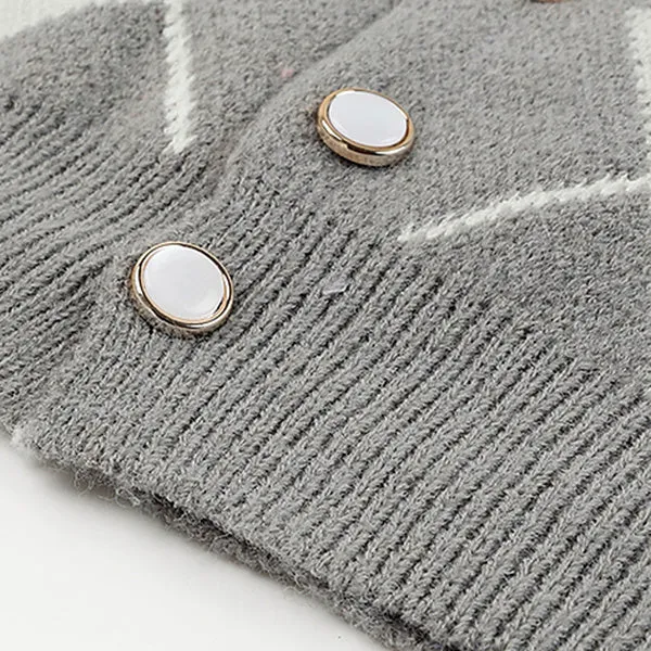 Coffee Time Argyle Cardigan sold by Streetwear Society product image thumbnail 4