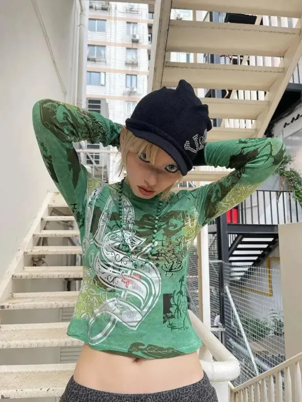 Fairy Grunge Print Top sold by Streetwear Society
