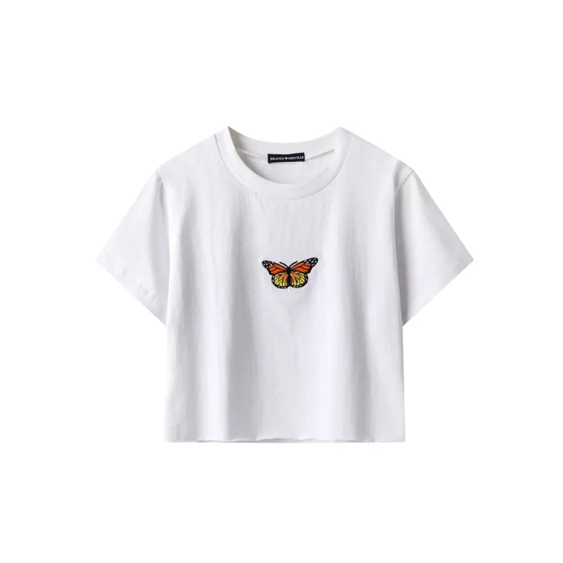 Butterfly Cropped Tee sold by Streetwear Society