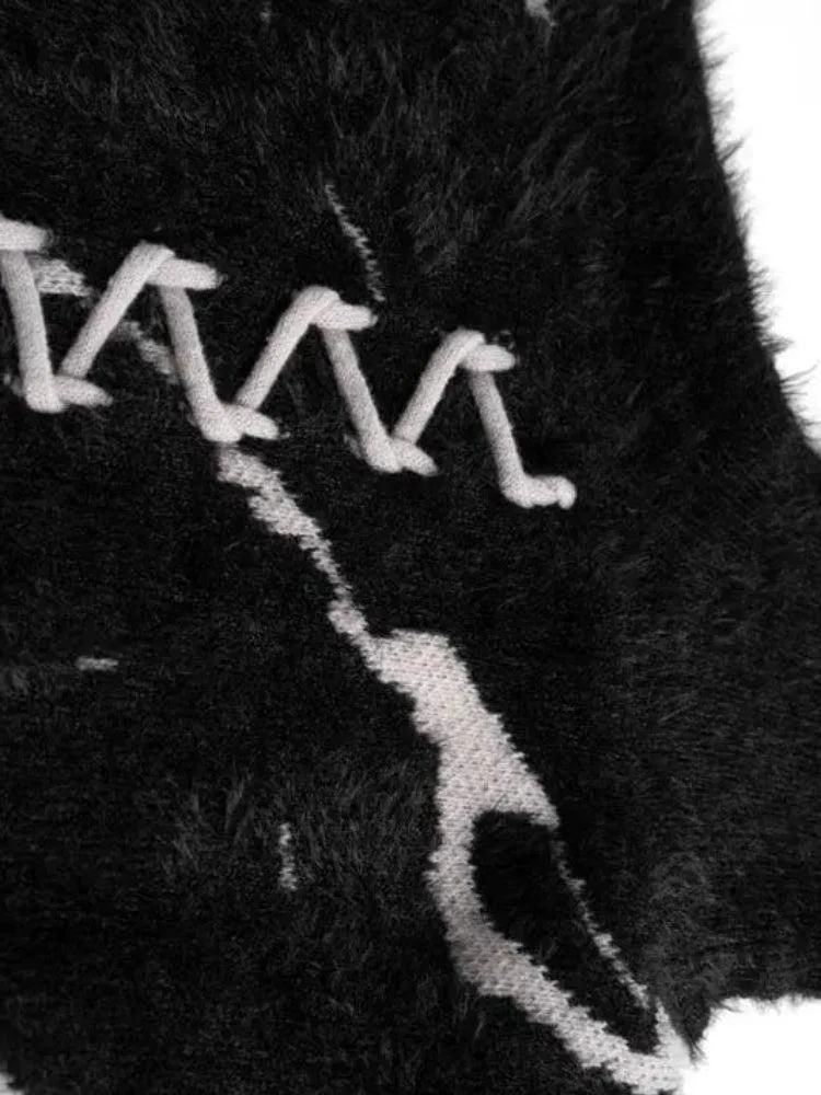 Grunge Fluffy Lace Up Sweater sold by Streetwear Society product image thumbnail 4