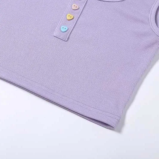 Heart Button Ribbed Top sold by Streetwear Society product image thumbnail 4