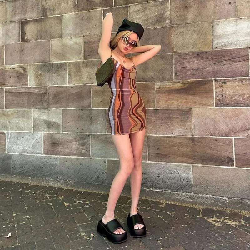 Indie Mesh Bodycon Mini Dress sold by Streetwear Society