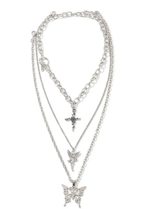 Butterfly Layered Necklace sold by Streetwear Society