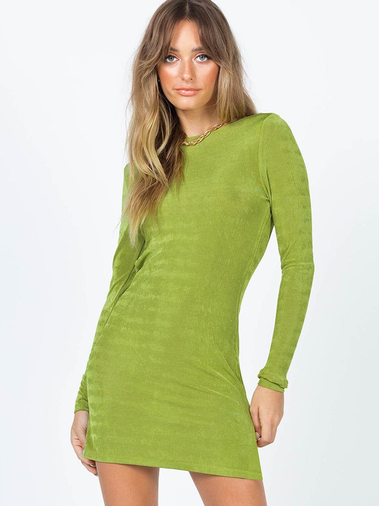 Long Sleeve Slim Mini Dress sold by Streetwear Society