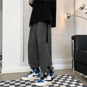 Retro Plaid Straight Pants sold by Streetwear Society