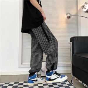 Retro Plaid Straight Pants sold by Streetwear Society