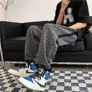 Retro Plaid Straight Pants sold by Streetwear Society