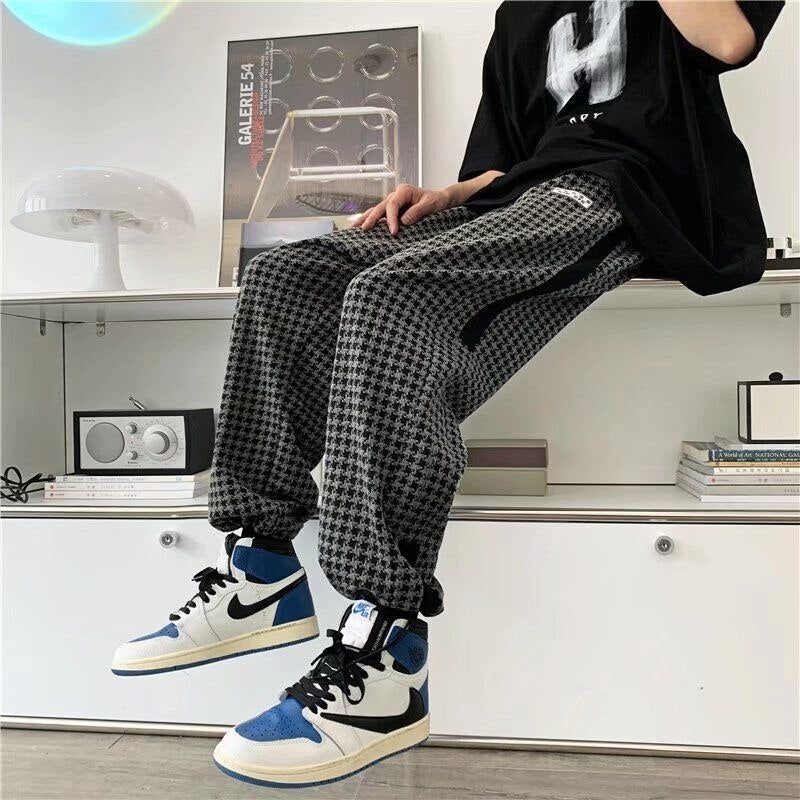 Retro Plaid Straight Pants sold by Streetwear Society