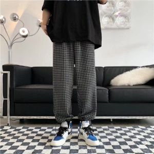 Retro Plaid Straight Pants sold by Streetwear Society