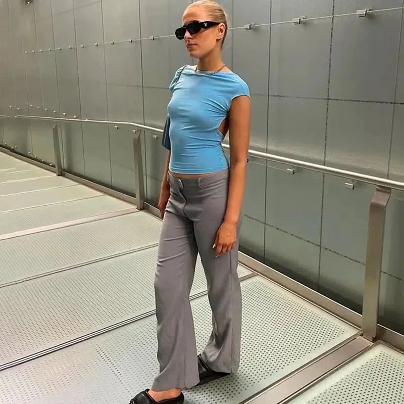 Backless Basic Top sold by Streetwear Society