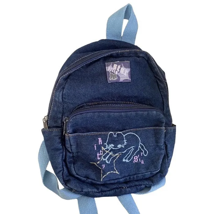 90's Aesthetic Denim Backpack sold by Streetwear Society product image thumbnail 4