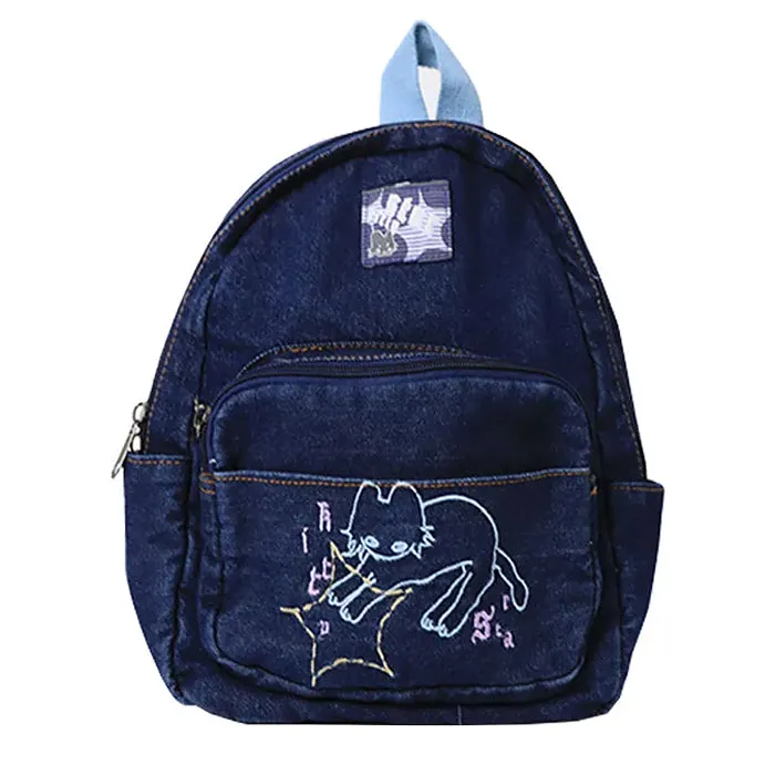 90's Aesthetic Denim Backpack sold by Streetwear Society