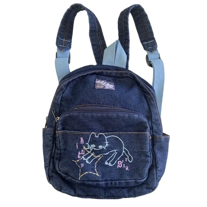 90's Aesthetic Denim Backpack sold by Streetwear Society product image thumbnail 2
