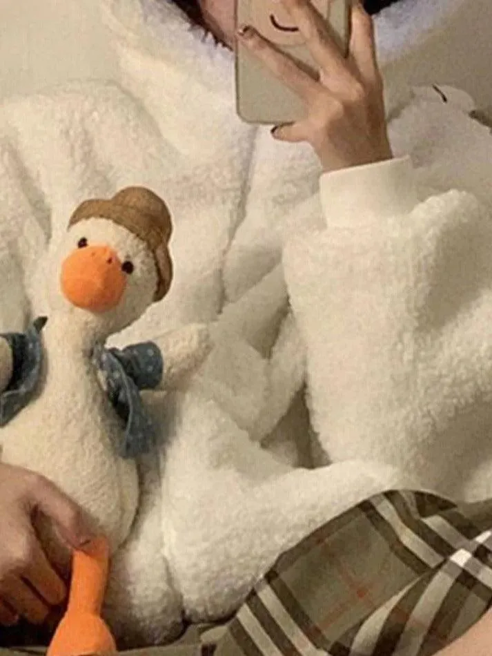 Cute Ear Hooded Zip Up Fleece Jacket sold by Streetwear Society product image thumbnail 5