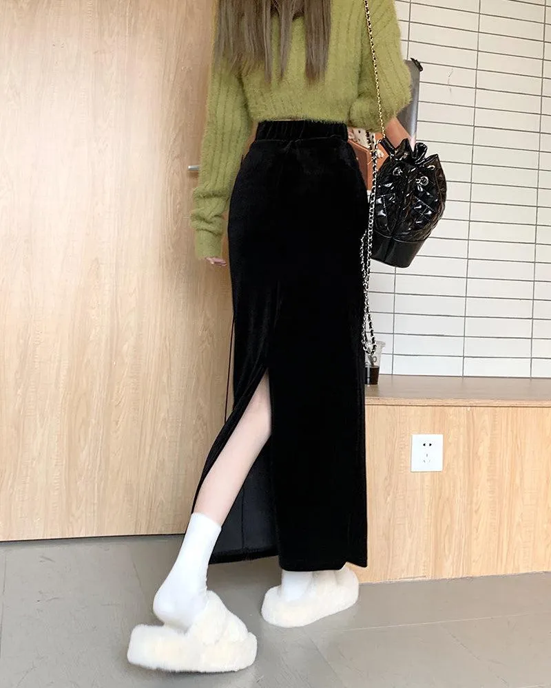 Back Slit Maxi Skirt sold by Streetwear Society product image thumbnail 3