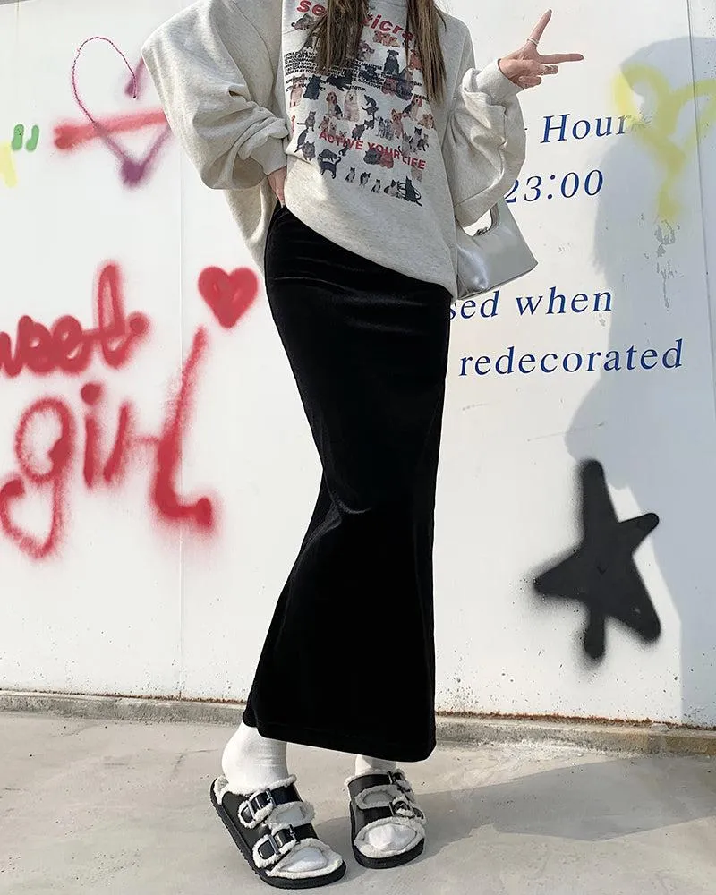 Back Slit Maxi Skirt sold by Streetwear Society product image thumbnail 4