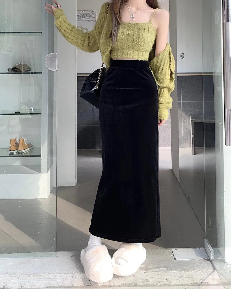 Back Slit Maxi Skirt sold by Streetwear Society product image thumbnail 2