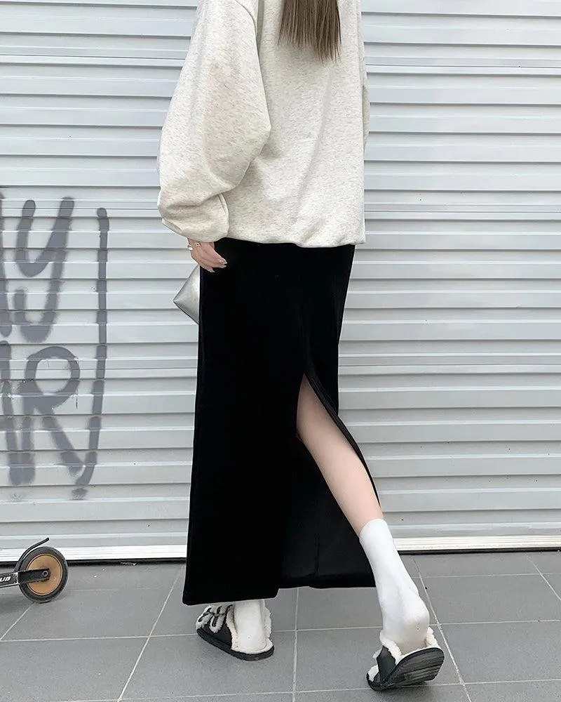 Back Slit Maxi Skirt sold by Streetwear Society product image thumbnail 5