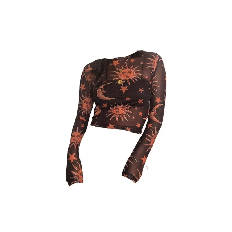 2.0 Sun and Moon Mesh Top sold by Streetwear Society