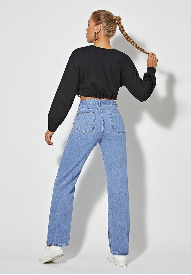 Graphic Print Wide Leg Jeans sold by Streetwear Society product image thumbnail 6