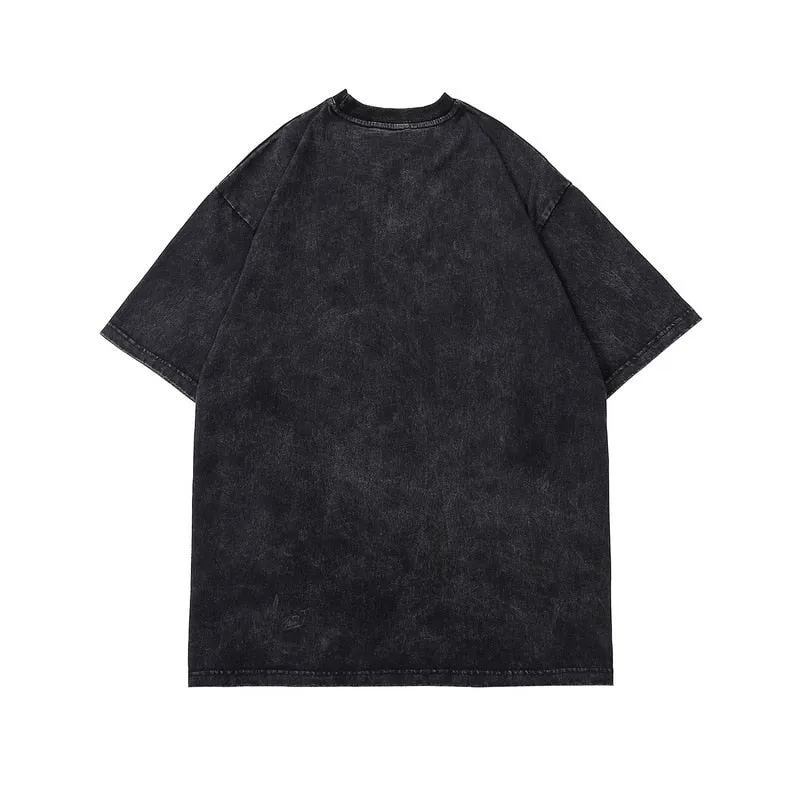 Gorgon' Acid Washed Graphic Print Cotton T-Shirt sold by Streetwear Society product image thumbnail 3