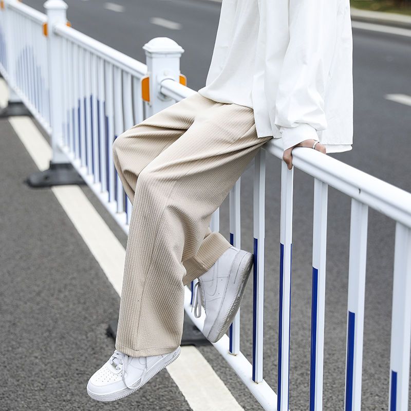 Casual Pleated Straight-leg Pants sold by Streetwear Society product image thumbnail 2