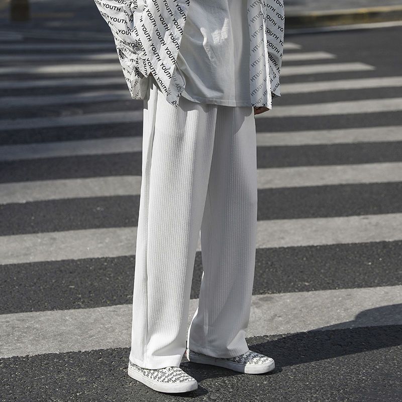 Casual Pleated Straight-leg Pants sold by Streetwear Society product image thumbnail 8
