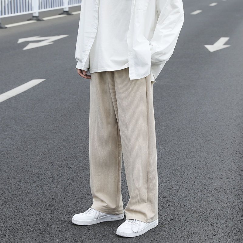 Casual Pleated Straight-leg Pants sold by Streetwear Society