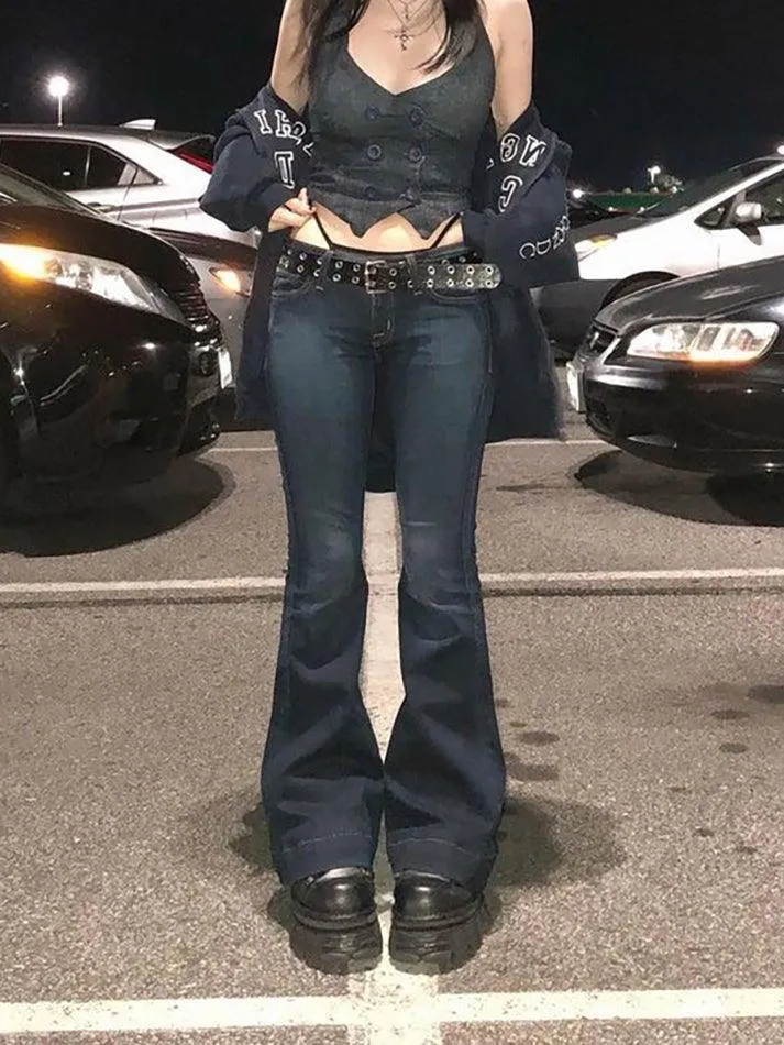 Faded low-rise flared jeans sold by Streetwear Society product image thumbnail 4