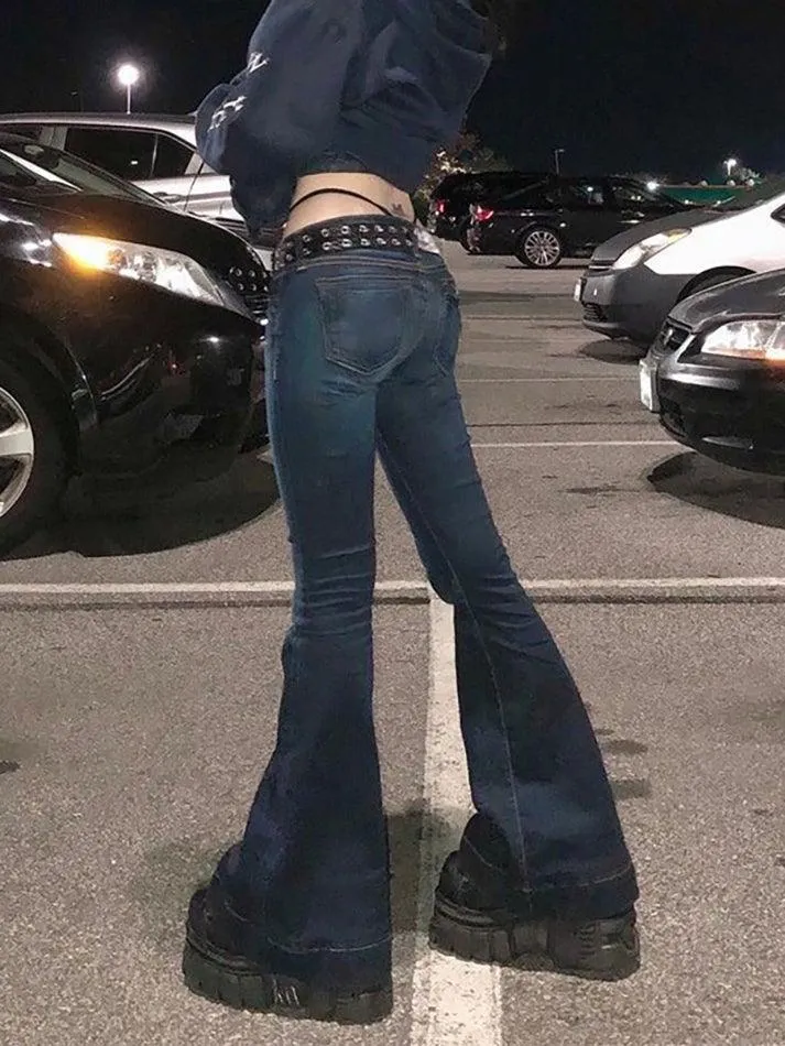 Faded low-rise flared jeans sold by Streetwear Society product image thumbnail 5