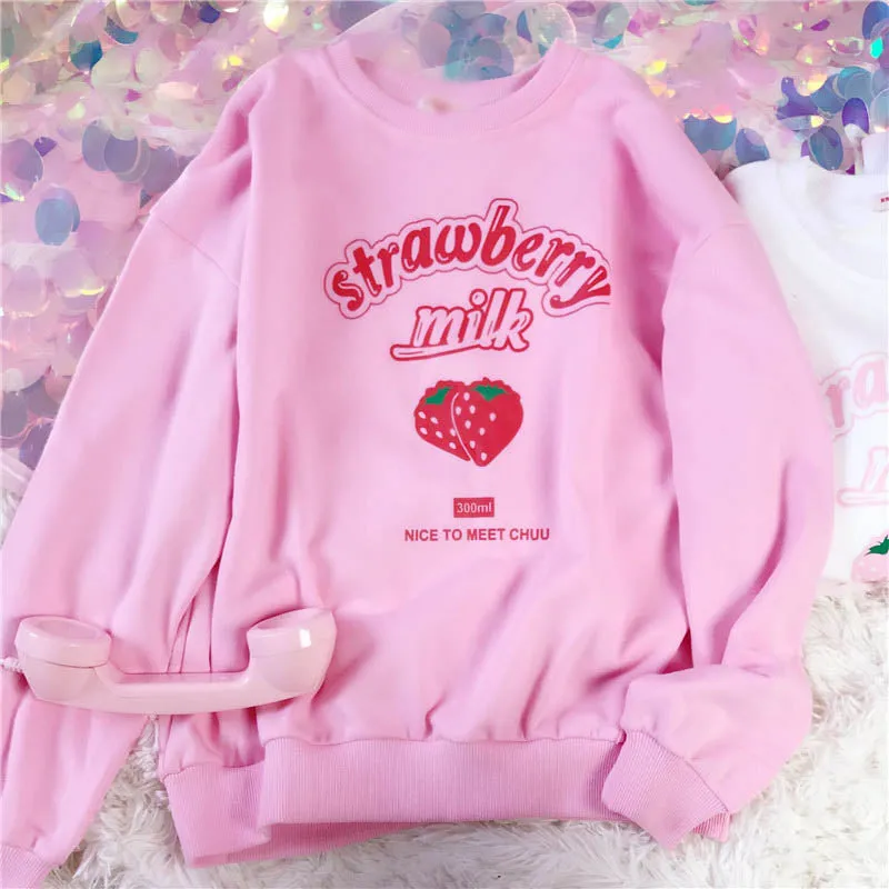 Strawberry Milk Zipped Hoodie sold by Streetwear Society product image thumbnail 4