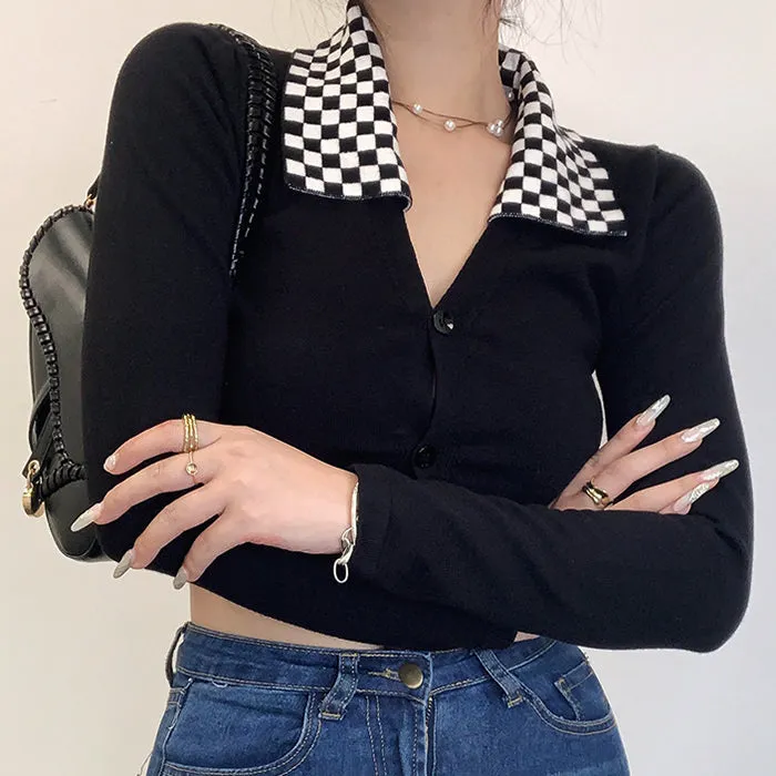 Checkerboard Collar Top sold by Streetwear Society product image thumbnail 3