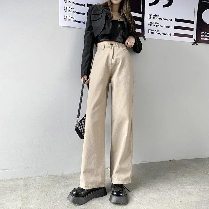 Light Academia High Waist Denim Pants sold by Streetwear Society product image thumbnail 4