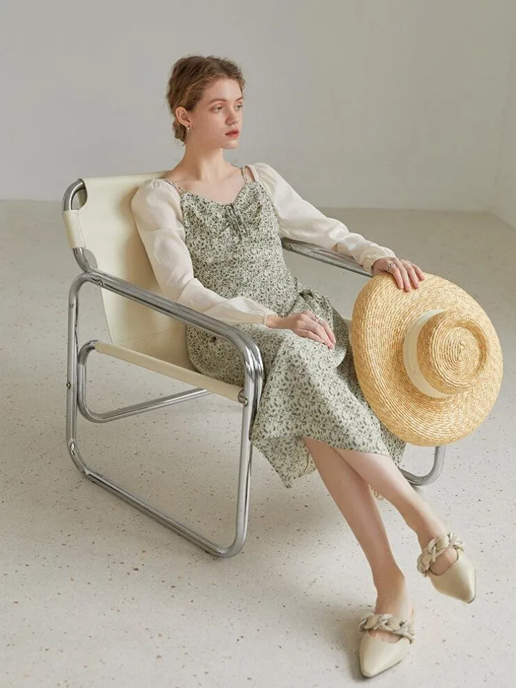 Cottagecore Shirt Sleeve Floral Midi Dress sold by Streetwear Society product image thumbnail 2