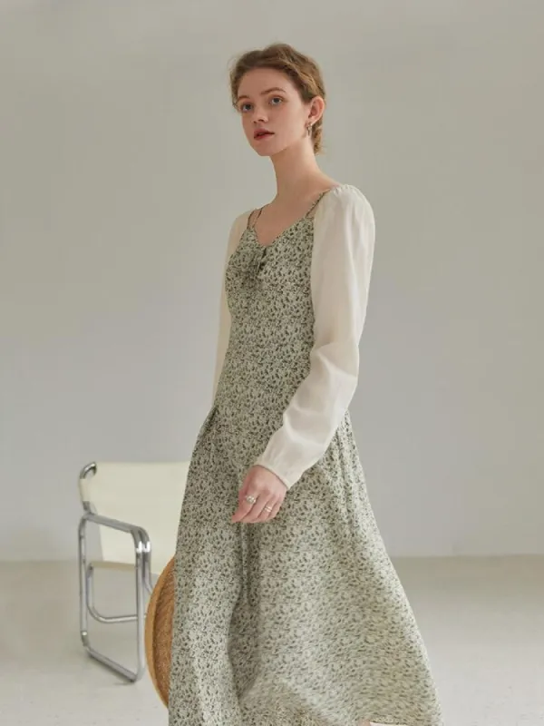 Cottagecore Shirt Sleeve Floral Midi Dress sold by Streetwear Society