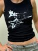 Guitar Ribbed Cropped Tank Top sold by Streetwear Society