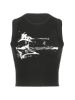 Guitar Ribbed Cropped Tank Top sold by Streetwear Society