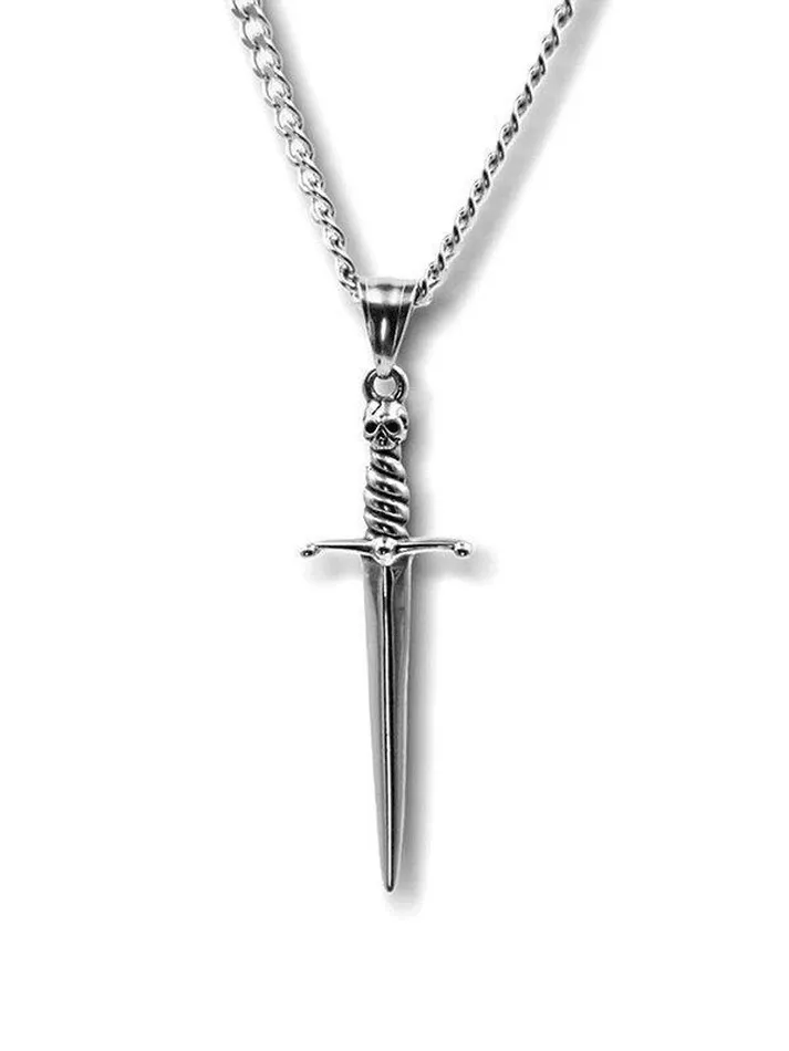 Punk Skeleton Dagger Pendant Necklace sold by Streetwear Society
