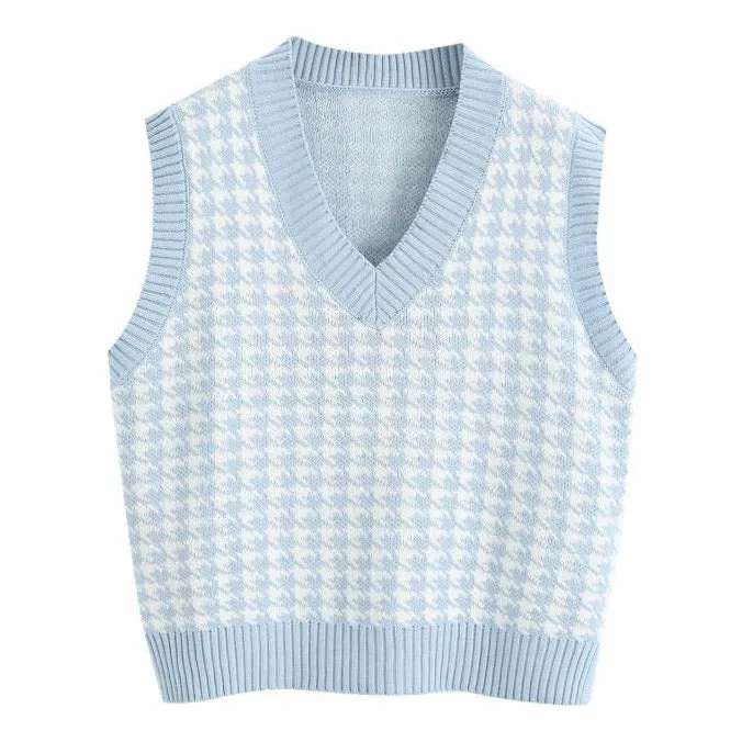 Dogtooth Check Vest sold by Streetwear Society product image thumbnail 4