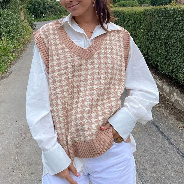 Dogtooth Check Vest sold by Streetwear Society product image thumbnail 3