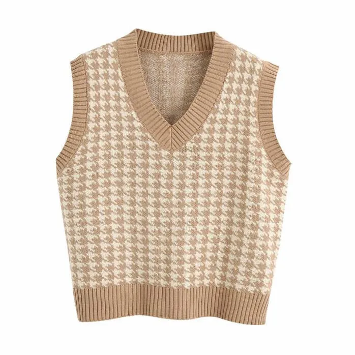 Dogtooth Check Vest sold by Streetwear Society product image thumbnail 5