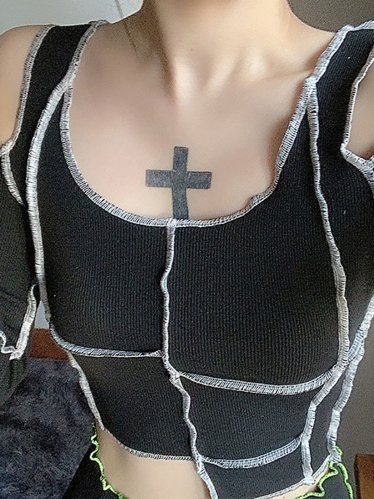 E-girl Hollow Out Crop Top sold by Streetwear Society product image thumbnail 7