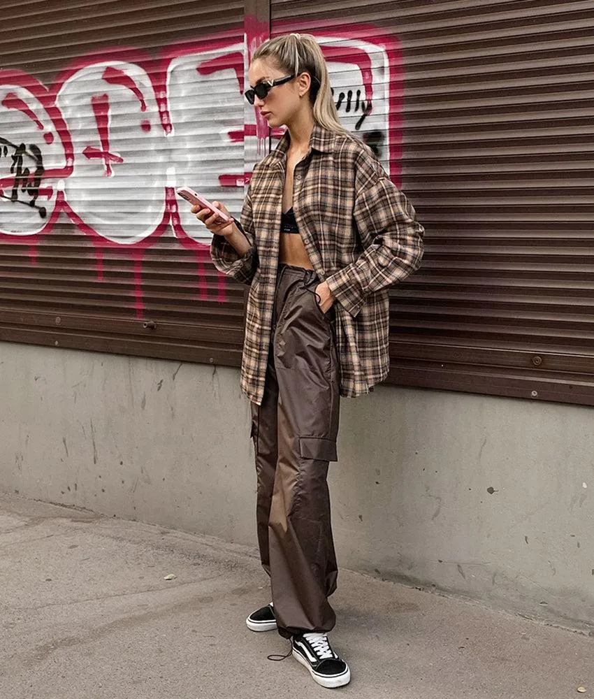 Dark Academia Plaid Shirt sold by Streetwear Society product image thumbnail 2