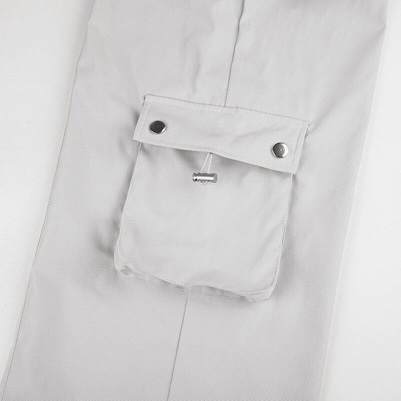 Y2K Solid Multi-pocket Cargo Pants sold by Streetwear Society product image thumbnail 9