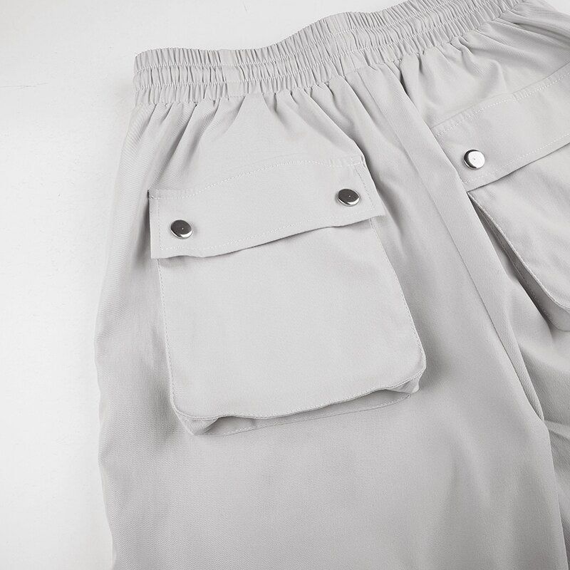 Y2K Solid Multi-pocket Cargo Pants sold by Streetwear Society product image thumbnail 10