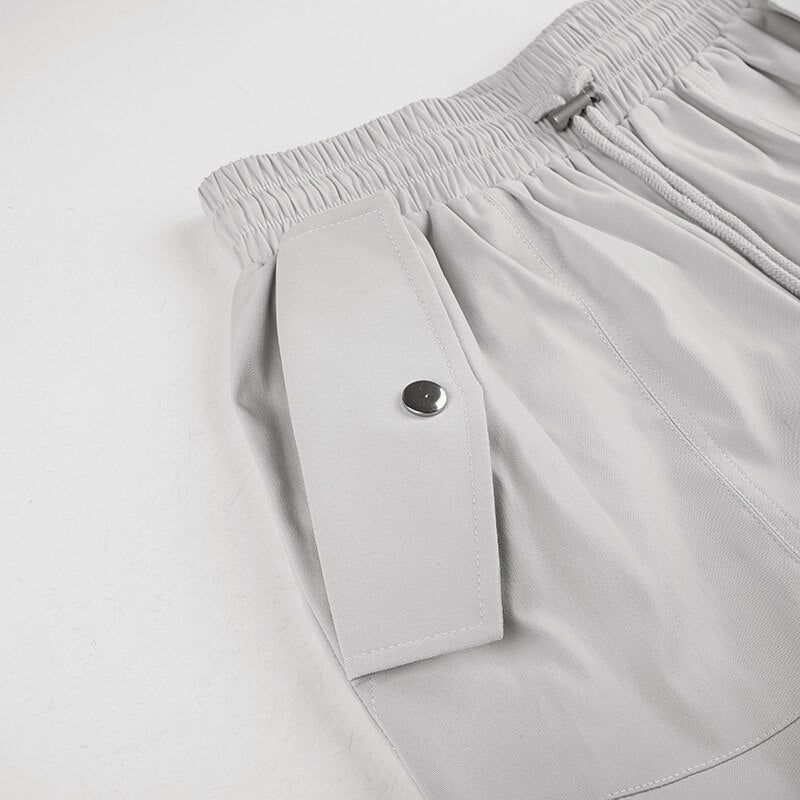 Y2K Solid Multi-pocket Cargo Pants sold by Streetwear Society product image thumbnail 7