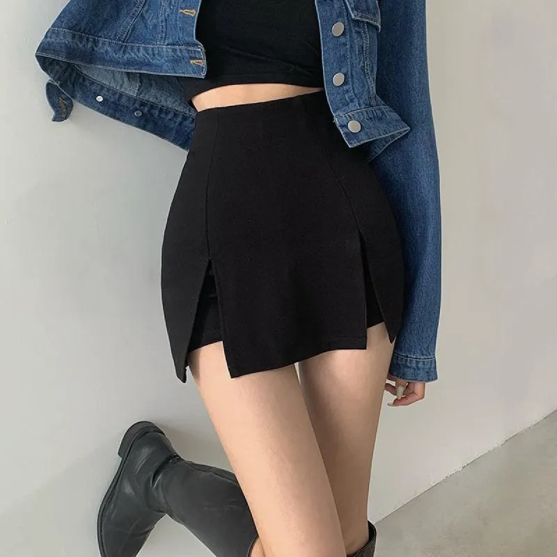 Double Side Slit Mini Skort sold by Streetwear Society
