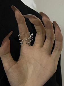 Stone decor spider cuff ring sold by Streetwear Society